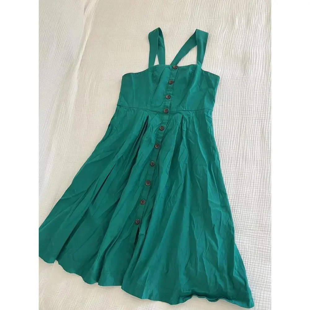 Anthropologie x Maeve - Midi Dress with Button Front and Wide Straps, Size 20W - Picture 3 of 10